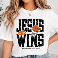 Jesus Wins Basketball Shirt, Christian Basketball Tee, 1 Corinthians 15:17 Faith Sports Shirt, Hoops Player Gift, Christian Athlete Gift