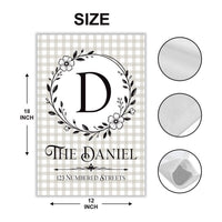 Custom Family Monogram Garden Flag, 12x18 Double Sided Yard Flag, Family Last Name Sign, Custom Address Porch Decor, Housewarming Gift