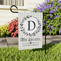 Custom Family Monogram Garden Flag, 12x18 Double Sided Yard Flag, Family Last Name Sign, Custom Address Porch Decor, Housewarming Gift