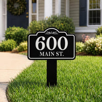 Custom Yard Address Metal Sign, Personalized House Number Aluminum Sign, Lawn Address Stake, Driveway Number Marker, New Home Gift