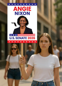 Angie Nixon For Florida Senate 2026 Election Sign, Political Campaign Sign, Republican party, Senate Election 2026 Race Poster Sign
