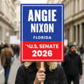 Angie Nixon For Florida Senate 2026 Election Sign, Political Campaign Sign, Republican party, Senate Election 2026 Race Poster Sign