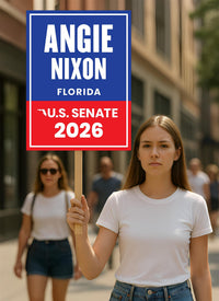 Angie Nixon For Florida Senate 2026 Election Sign, Political Campaign Sign, Republican party, Senate Election 2026 Race Poster Sign