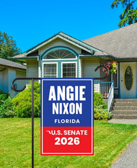 Angie Nixon For Florida Senate 2026 Garden Flag, Double Sided, 2026 Senate Flag, Republic, Elections Flag, Race Red White & Blue Flag