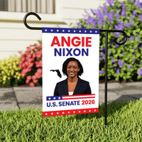 Angie Nixon For Florida Senate 2026 Garden Flag, Double Sided, 2026 Senate Flag, Republic, Elections Flag, Race Red White & Blue Flag