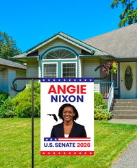 Angie Nixon For Florida Senate 2026 Garden Flag, Double Sided, 2026 Senate Flag, Republic, Elections Flag, Race Red White & Blue Flag