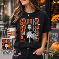 Personalized Spooky Halloween Photo Shirt, Custom Family Portrait Tee, Halloween Party Tee, Spooky Season Family Outfit, Holiday Gift