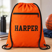 Personalized Kids Drawstring Backpack, Custom Name School Cinch Bag, Gym Sports Sack, Student Personalized Bag, Back to School Gift