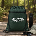 Personalized Kids Drawstring Backpack, Custom Name School Cinch Bag, Gym Sports Sack, Student Personalized Bag, Back to School Gift