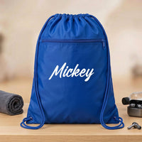 Personalized Nursery Drawstring Backpack, Custom Name Cinch Bag, Daycare Nanny Preschool Bag, Kids Drawstring Bag, Kids Activity Gift