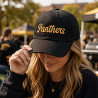 Personalized Team Embroidered Hat, Custom Team Name Baseball Cap, Adjustable Cotton Cap, College Game Day Hat for Women, Game Day Gift