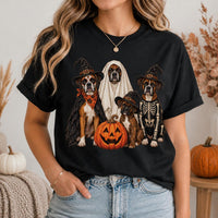 Boxer Halloween Shirt, Dog Mom Graphic Tee, Spooky Ghost Pumpkin Sweatshirt, Dog Breed Apparel, Halloween Pet Mom Gift