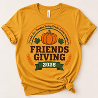 Custom Friendsgiving 2026 Shirt, Matching Thanksgiving Party Tee, Personalized Friend Group Top, Fall Gathering Outfit, Holiday Party Gift