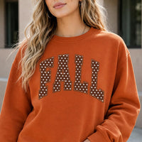 Retro Polka Dot Fall Sweatshirt for Women, Vintage Autumn Graphic Tee, Cute Thanksgiving T Shirt, Cozy Season Outfit, Holiday Gift for Her