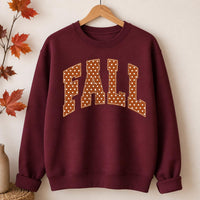 Retro Polka Dot Fall Sweatshirt for Women, Vintage Autumn Graphic Tee, Cute Thanksgiving T Shirt, Cozy Season Outfit, Holiday Gift for Her