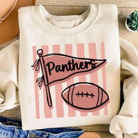 Personalized Football Mascot Shirt, Custom Team Name Tee, Pennant School Spirit Tee, Football Mom Teacher Cheer Student, Custom Team Gift