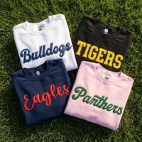Custom Football Team Name Puff Print Shirt, Personalized Mascot Sweatshirt, 3D School Spirit Hoodie, Game Day Crewneck, Team Spirit Wear