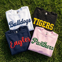 Custom Football Team Name Puff Print Shirt, Personalized Mascot Sweatshirt, 3D School Spirit Hoodie, Game Day Crewneck, Team Spirit Wear