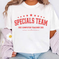 Personalized Specials Squad Teacher Shirt, Custom PE Art Music Library Tee, Custom Teacher Name Tee, Specials Team, Back to School Gift