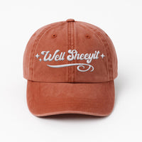 Well Sheeyit Embroidered Hat, Funny Southern Country Slang Cap, Low Profile Dad Hat, Sarcastic Country Humor Gift Idea, Gift for Her