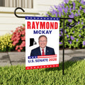 Raymond Mckay For Rhode Island Senate 2026 Garden Flag, Double Sided, 2026 Senate Flag, Elections Flag, Race Red White & Blue Flag