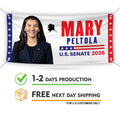 Mary Peltola For Alaska U.S. Senate Banner Sign, 13 oz Waterproof US Senate Election 2026, Republican Party Vinyl Banner With Metal Grommets