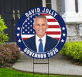 David Jolly For Florida Governor Yard Sign - Coroplast 2026 Governor Elections Race Red White & Blue Yard Sign with Metal H-Stake
