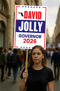 David Jolly For Florida Governor 2026 Election Sign, Political Campaign Sign, Republican party, Governor Election 2026 Race Poster Sign