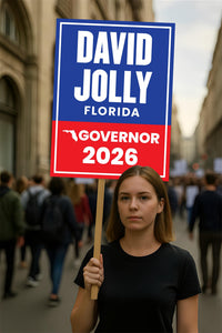 David Jolly For Florida Governor 2026 Election Sign, Political Campaign Sign, Republican party, Governor Election 2026 Race Poster Sign