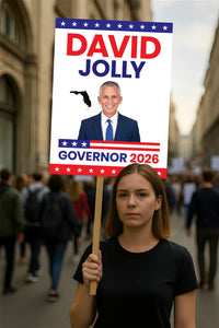 David Jolly For Florida Governor 2026 Election Sign, Political Campaign Sign, Republican party, Governor Election 2026 Race Poster Sign