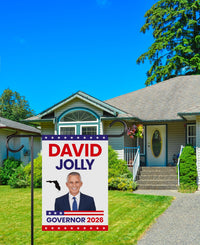 David Jolly For Florida Governor 2026 Garden Flag, Double Sided, 2026 Governor Flag, Republic, Elections Flag, Race Red White & Blue Flag