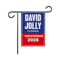 David Jolly For Florida Governor 2026 Garden Flag, Double Sided, 2026 Governor Flag, Republic, Elections Flag, Race Red White & Blue Flag
