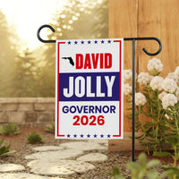 David Jolly For Florida Governor 2026 Garden Flag, Double Sided, 2026 Governor Flag, Republic, Elections Flag, Race Red White & Blue Flag