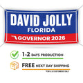 David Jolly For Florida U.S. Governor Banner Sign, 13 oz Waterproof US Governor Election 2026 Vinyl Banner With Metal Grommets