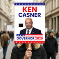 Ken Casner For Wyoming Governor 2026 Election Sign, Political Campaign Sign, Republican party, Governor Election 2026 Race Poster Sign