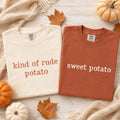 Custom Thanksgiving Potato Shirt, Funny Fall Quote Tee, Sweet Potato Kind of Rude Potato, Matching Couple Shirt, Personalized BFF Gift