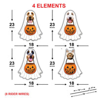 Personalized Ghost Pet Halloween Yard Sign, Custom Pet Photo Lawn Sign, Trick or Treat Cutout, Holiday Lawn Display, Halloween Yard Decor