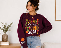 Personalized Friendsgiving Sweatshirt, Custom Name Thanksgiving Crewneck, Friends Squad 2026 Shirt, Fall Group Outfit, Best Friend Gift