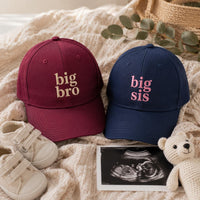 Personalized Big Bro Big Sis Embroidered Hat, Custom Sibling Reveal Cap, Matching Family Cap, New Baby Announcement, Family Matching Gift
