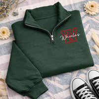 Personalized Team Embroidered Quarter Zip Sweatshirt, Custom School Mascot Pullover, Varsity Spirit Wear, Game Day Look, Custom Team Gift