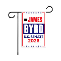 James Byrd For Wyoming Senate 2026 Garden Flag, Double Sided, 2026 Senate Flag, Elections Flag, Race Red White & Blue Flag