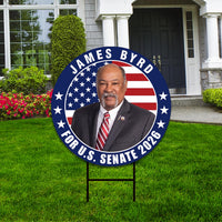 James Byrd For Wyoming Senate 2026 Yard Sign, Corrugated Plastic Senate Elections, Race Red White & Blue Yard Sign with Metal H-Stake