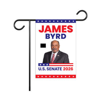 James Byrd For Wyoming Senate 2026 Garden Flag, Double Sided, 2026 Senate Flag, Elections Flag, Race Red White & Blue Flag