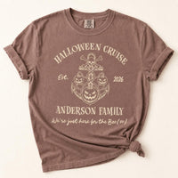 Personalized Halloween Cruise Shirt, Custom Family Vacation Tee, Spooky Pumpkin Anchor Design, Booze Cruise Shirt, Family Trip Gift 2026