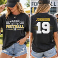 Personalized Football Mom Shirt, Custom Team Colors Mascot Tee, Player Name Number, Team Shirt, Sports Mom Gift, Front Back