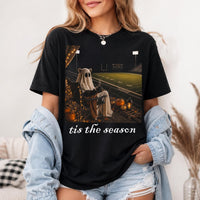 Ghost Football Tis the Season Shirt, Spooky Halloween Game Day Tee, Vintage Ghost Stadium Graphic, Halloween Party Tee, Football Fan Gift