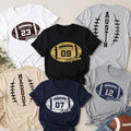 Personalized Football Mom Shirt, Custom Team Name and Number Tee, Football T-Shirt, Game Day Spirit Wear, Sports Mom Gift, Front Back
