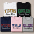 Personalized Glitter School Mascot Shirt, Custom Team Name Tee, Real HTV Glitter School Spirit Top, Game Day Fan Shirt, Custom Team Gift