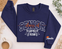 Personalized Senior 2027 Sweatshirt, Custom Class of 27 Crewneck, Coquette Bow Graduation Crewneck, Class of 2027 Gift, Senior Gift