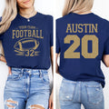 Personalized Football Shirt, Custom Team Mascot Name Number Sweatshirt, Front Back Player Jersey Design, Game Day Fan Shirt, Team Gift